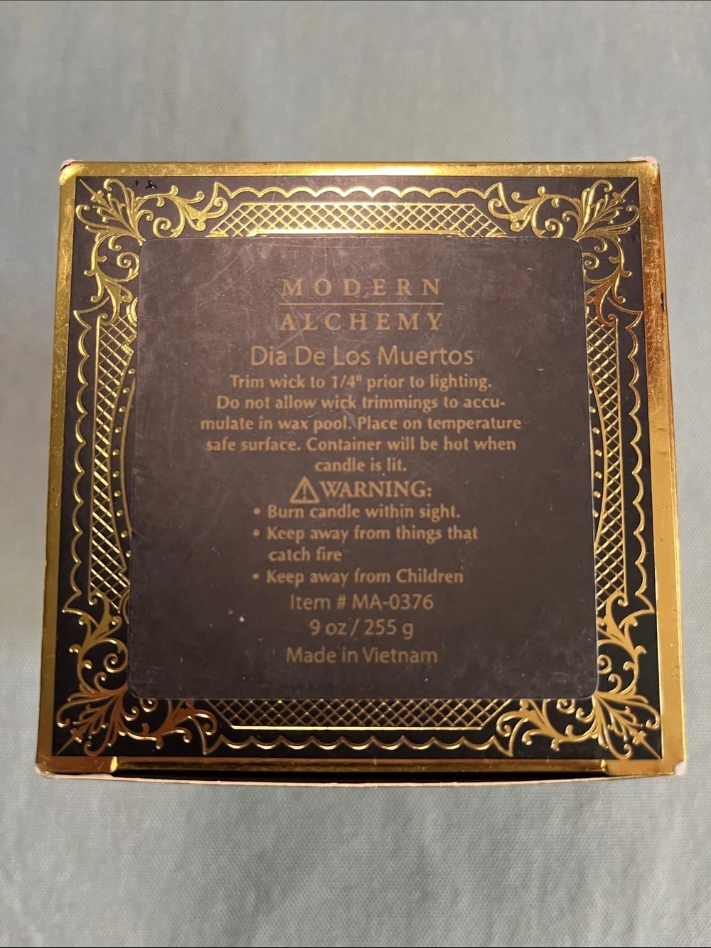 Modern Alchemy RARE Dia de Los Muertos Scented Candle - Black and Gold